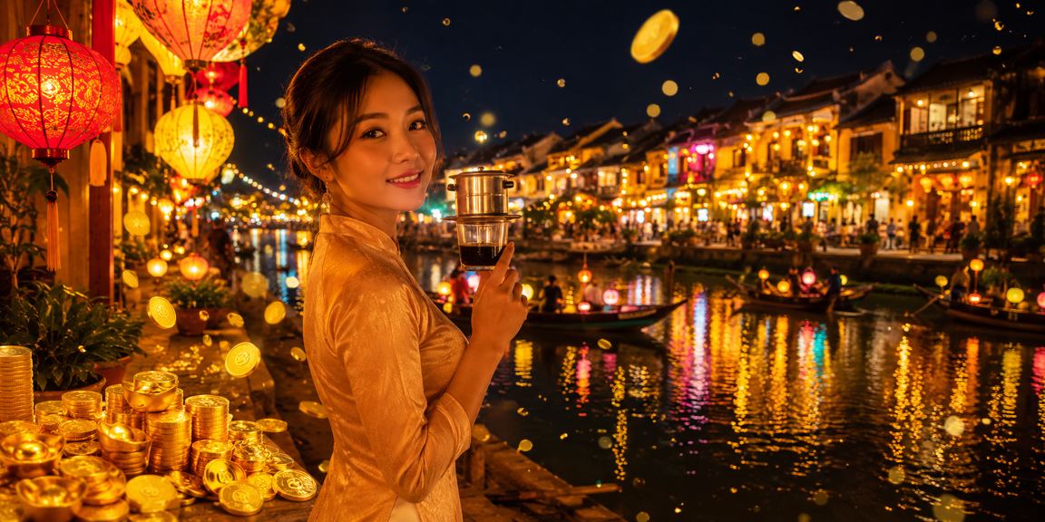Khu vực vui chơi giải trí tại Hội An vào buổi tối